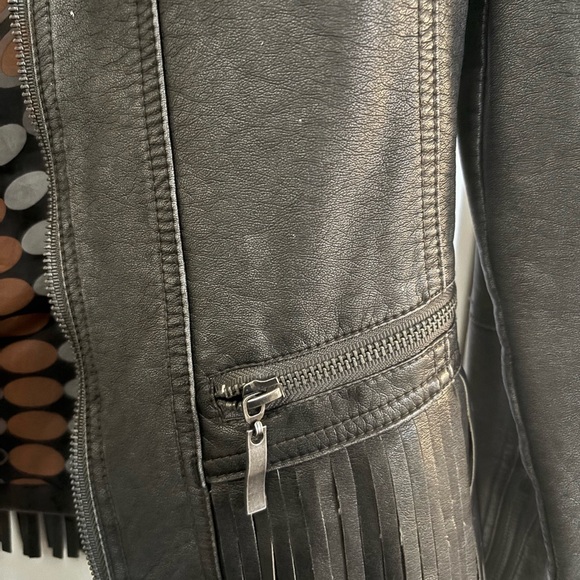 Vegan Leather Fringe Jacket - Picture 7 of 7